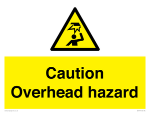 Caution Overhead hazard